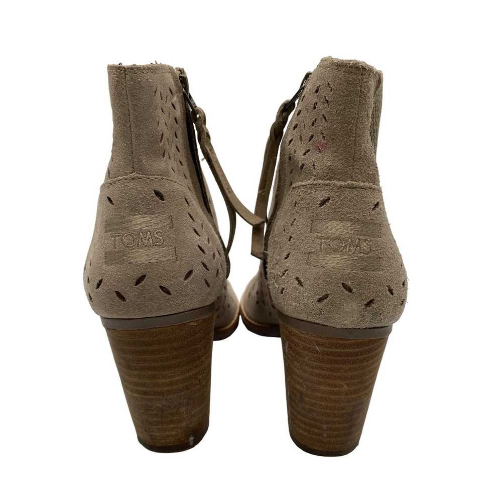 Toms Toms Desert Taupe Suede Majorca Heeled Peep … - image 5