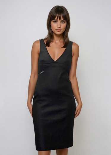 Versace Metallic Black Dress