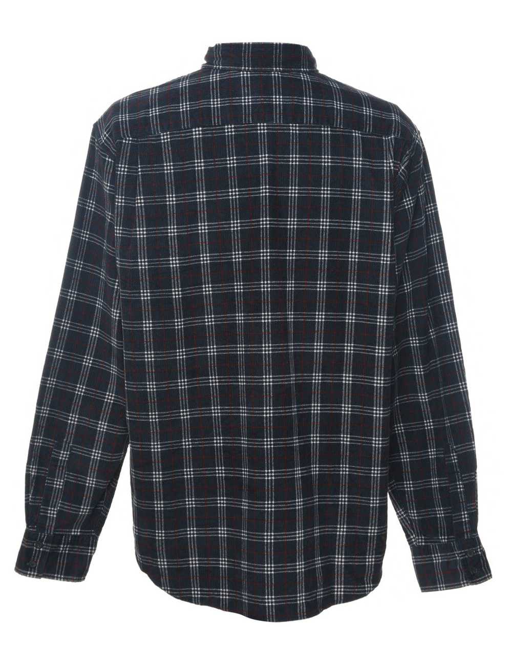 Gap Corduroy Checked Navy & White Shirt - L - image 2