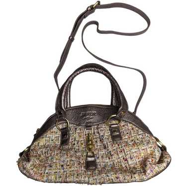 J.W. Hulme Maureen Ivory Tweed Pewter Leather Tri… - image 1