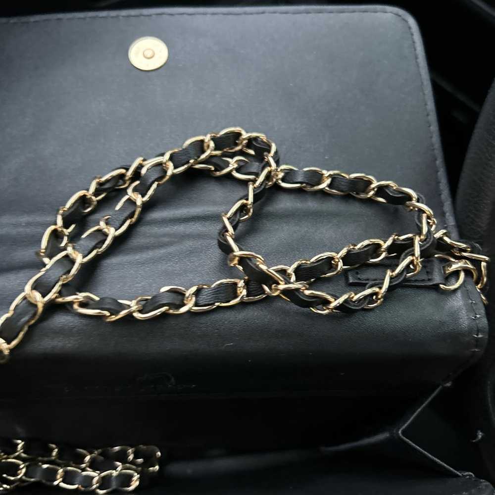 Badgley Mischka QUILTED WALLET ON A CHAIN Black C… - image 4