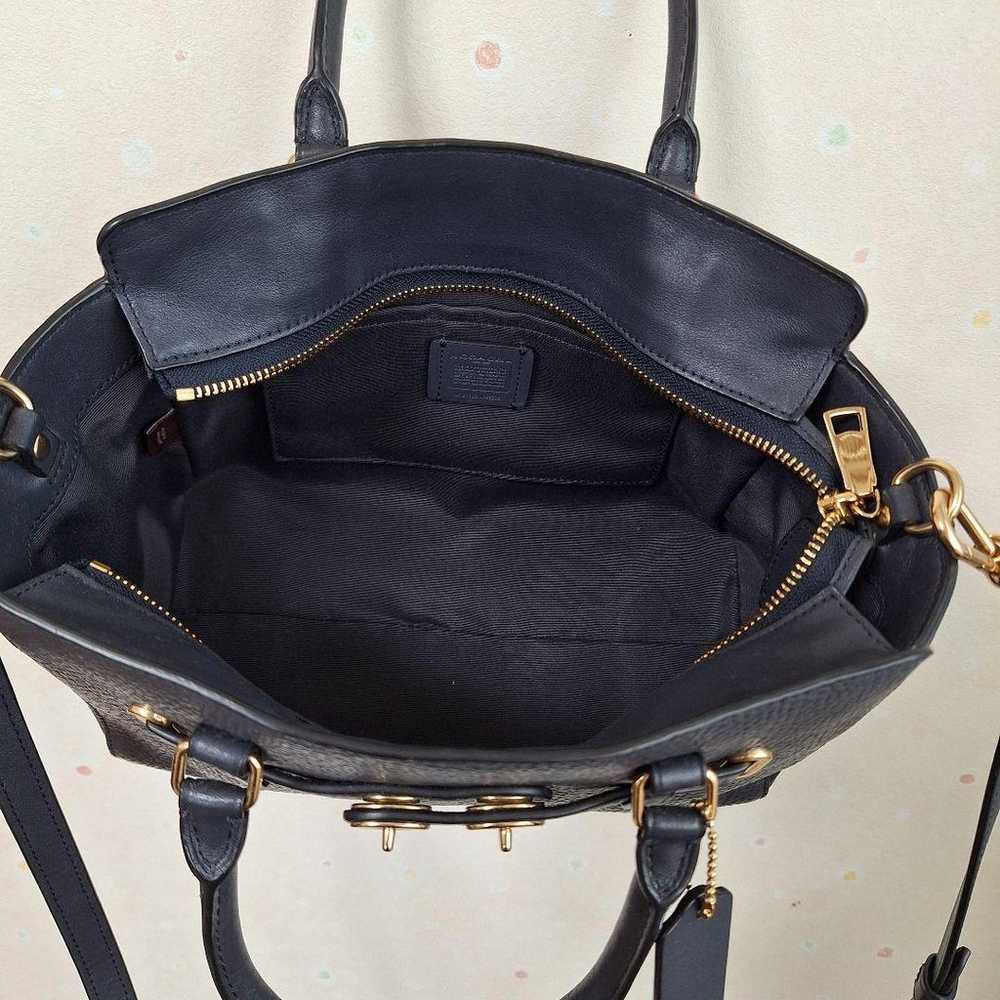 COACH Swagger ♡ 2way Shoulder Bag Handbag Navy Bl… - image 3