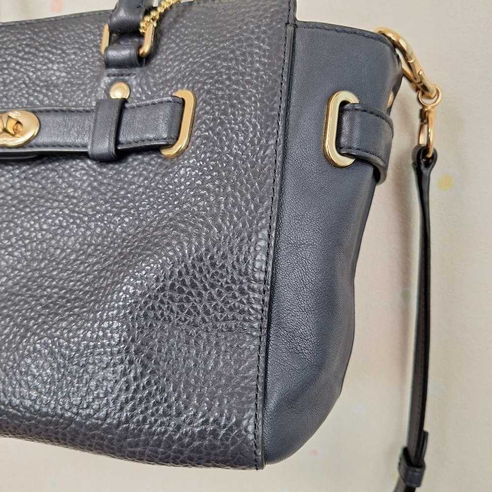 COACH Swagger ♡ 2way Shoulder Bag Handbag Navy Bl… - image 9