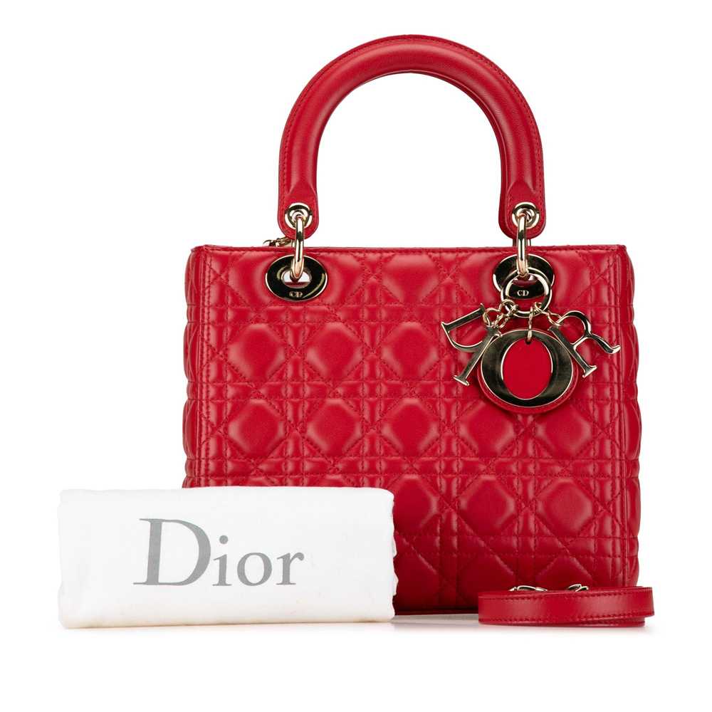 Product Details Dior Red Medium Lambskin Cannage … - image 10