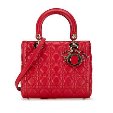 Product Details Dior Red Medium Lambskin Cannage … - image 1