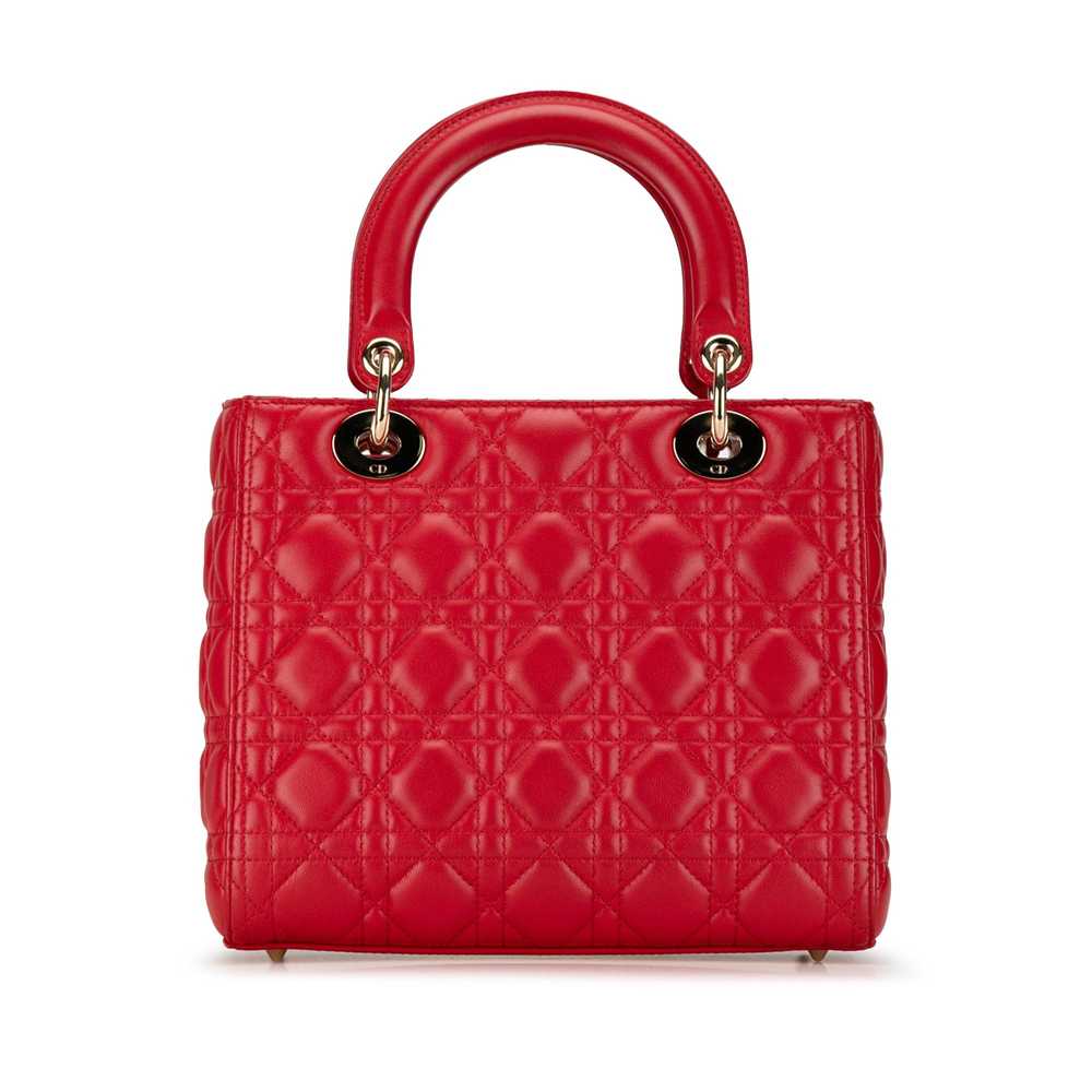 Product Details Dior Red Medium Lambskin Cannage … - image 3