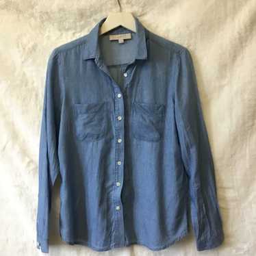 Loft Loft Light Blue Long Sleeve Button Shirt