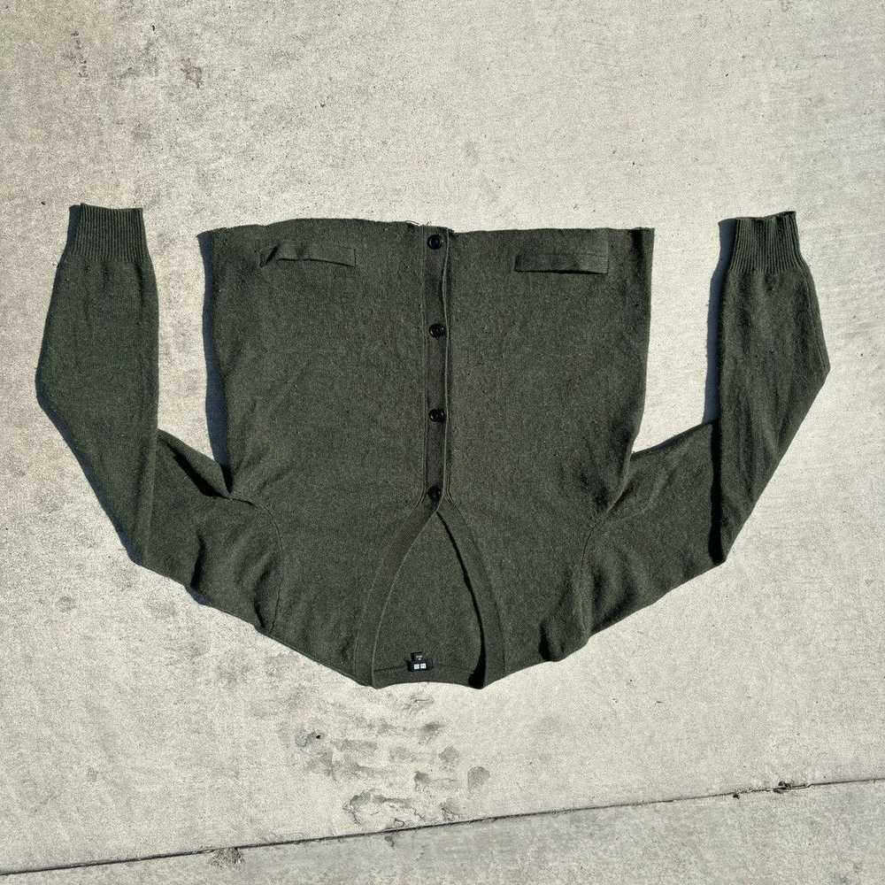 Vintage Green Wool Cardigan - image 2