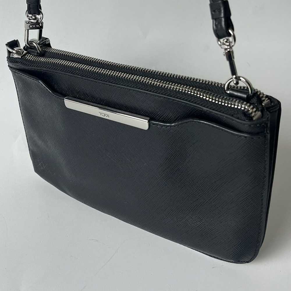 Tumi Crossbody Bag Black Saffiano Leather Removab… - image 3