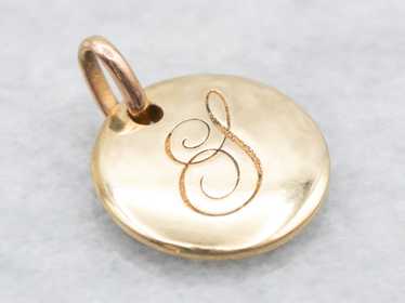 Tiffany & Co "S" Engraved Disc Pendant - image 1