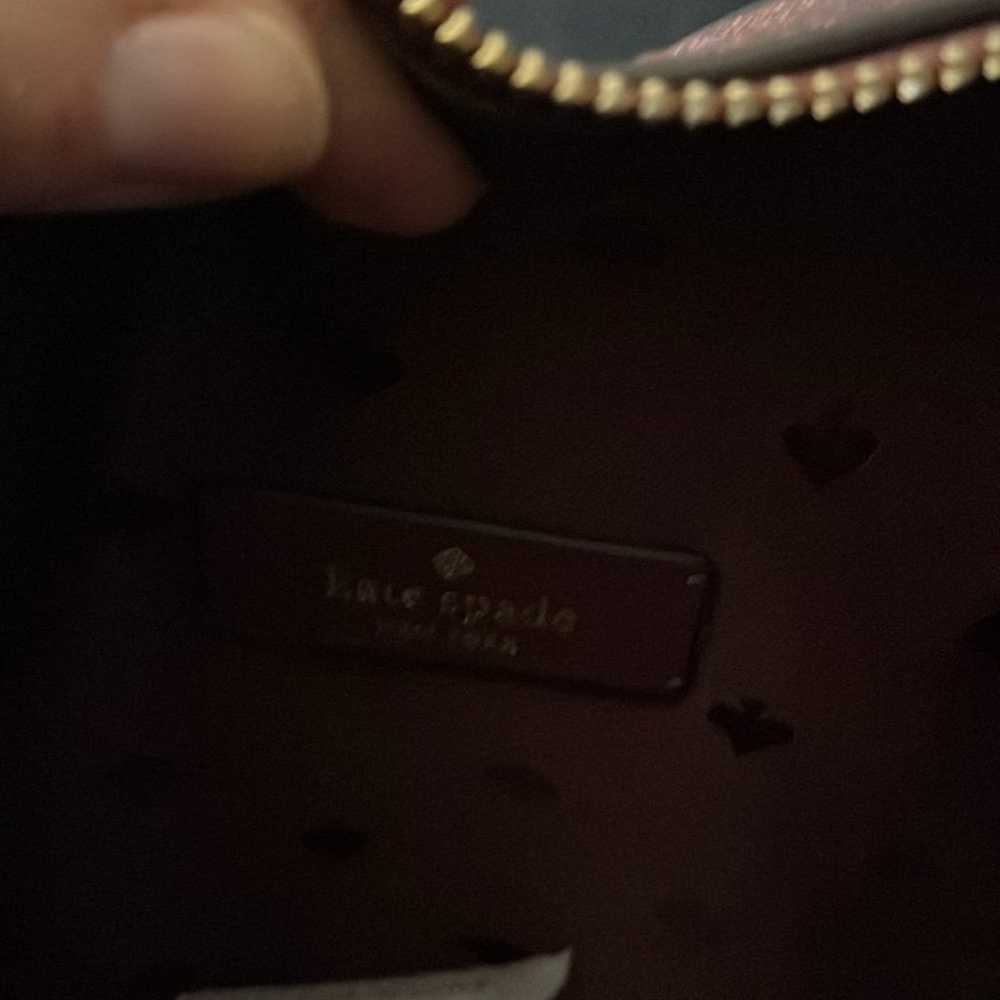 Authentic Kate Spade Red Sparkle heart purse - su… - image 3