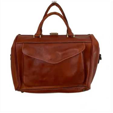 PATRICIA NASH “Nieve” Brown Italian Leather Satch… - image 1