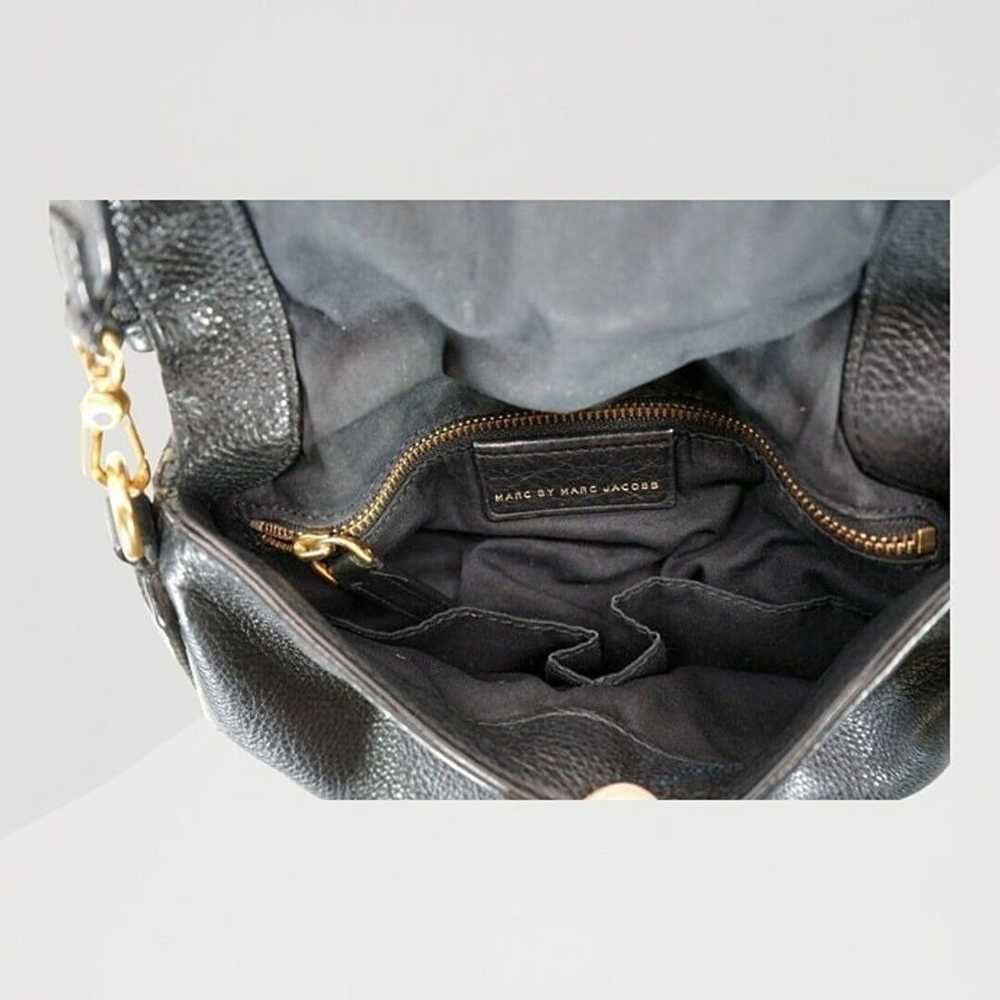 Vtg 90s Marc Jacobs Black Leather Crossbody Purse… - image 11