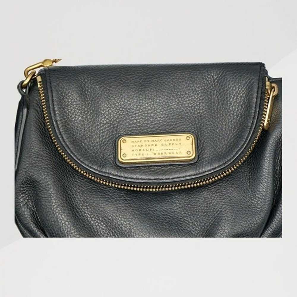 Vtg 90s Marc Jacobs Black Leather Crossbody Purse… - image 12