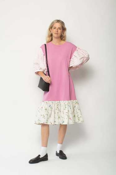 Vintage Re Worked Vintage Tee Dress - Pink/White - image 1