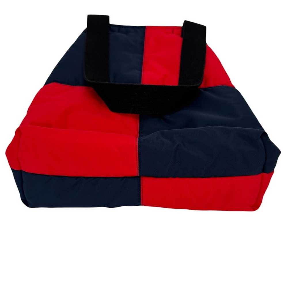 CLARE V. Annie Quilted Puffer Tote in Navy & Red - image 6