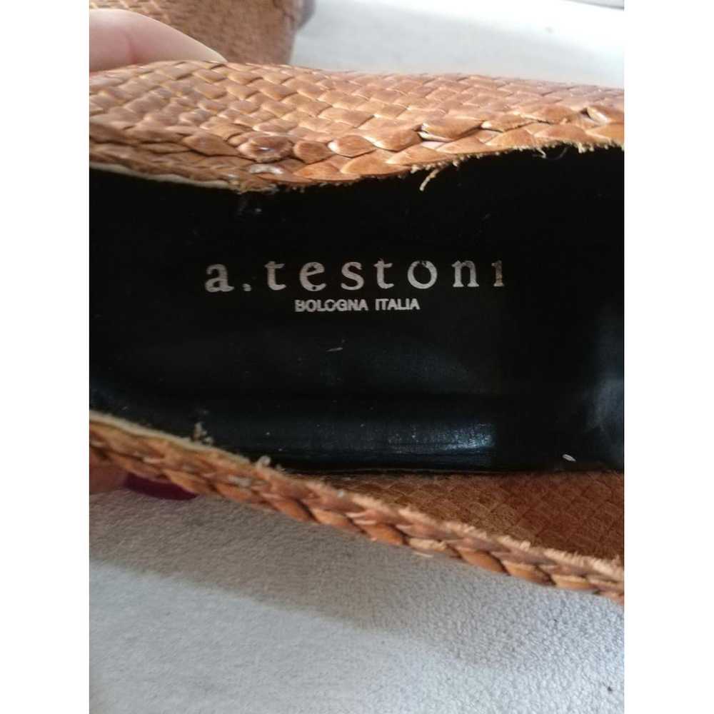 A. Testoni Leather flats - image 10