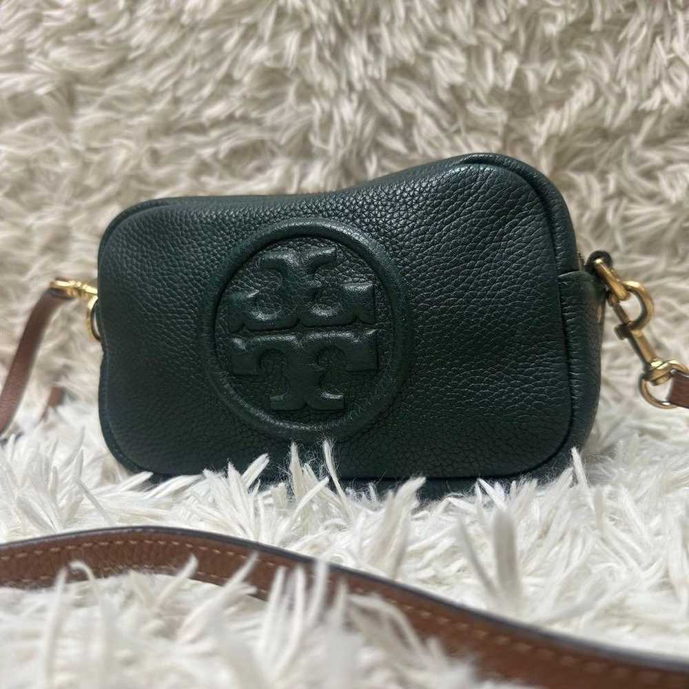 Tory Burch Perry Bombe Shoulder Bag in Pine Tree … - image 1