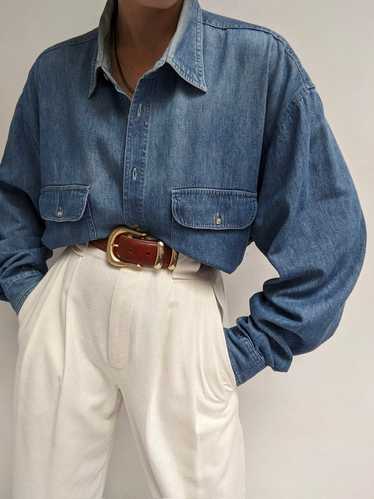 90s Faded Denim Shirt