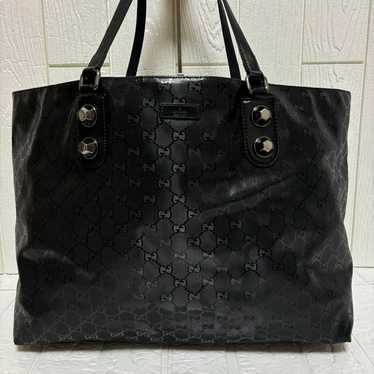 GUCCI GG Pattern Tote Bag, A4 Compatible, Black, … - image 1