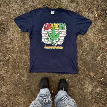 Band Tees × Streetwear × Vintage Vintage 90s Weed… - image 1