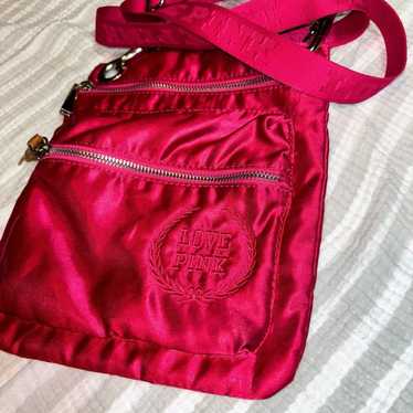 RARE Victoria's Secret LOVE PINK Satin Crossbody … - image 1