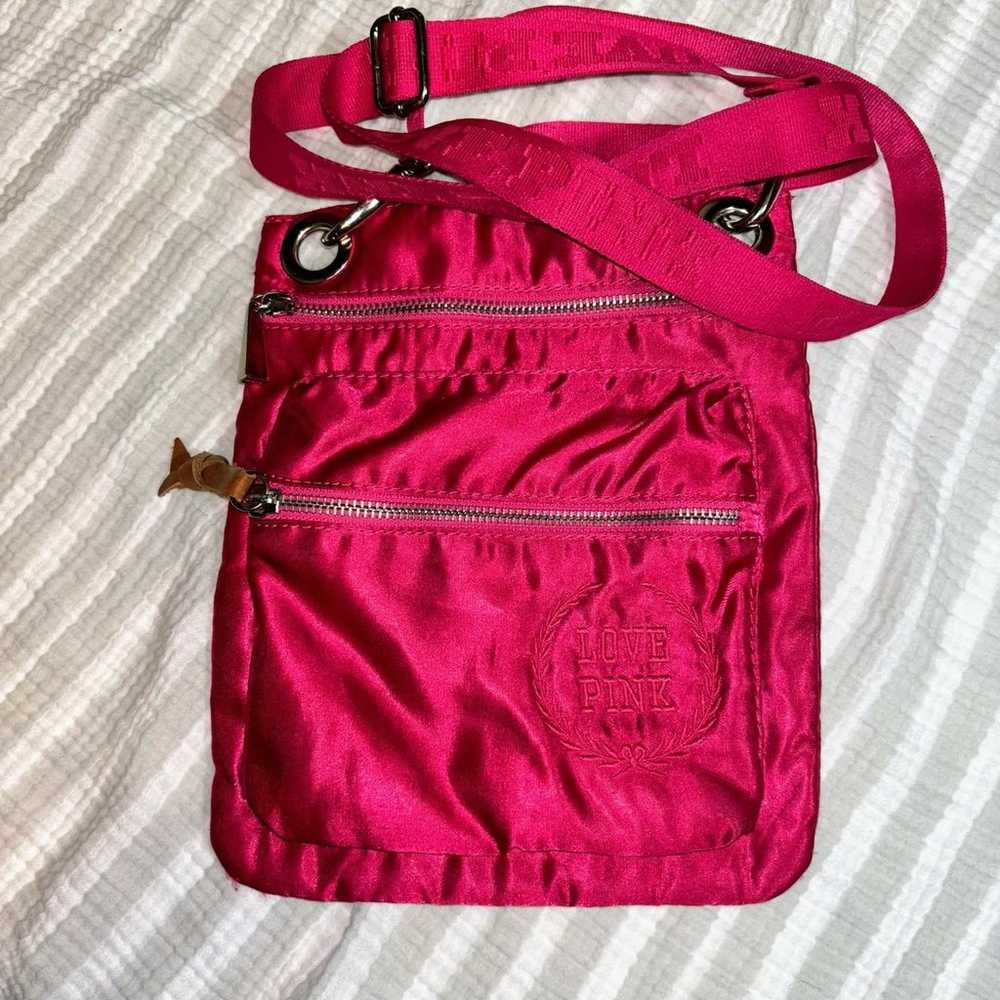 RARE Victoria's Secret LOVE PINK Satin Crossbody … - image 2