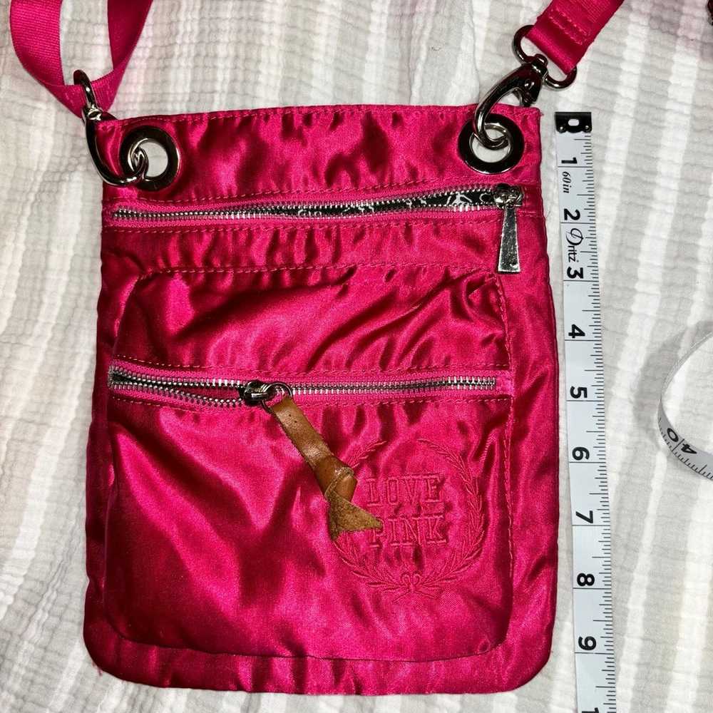 RARE Victoria's Secret LOVE PINK Satin Crossbody … - image 7