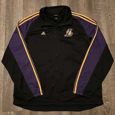 Lakers adidas warm up shirt on sale