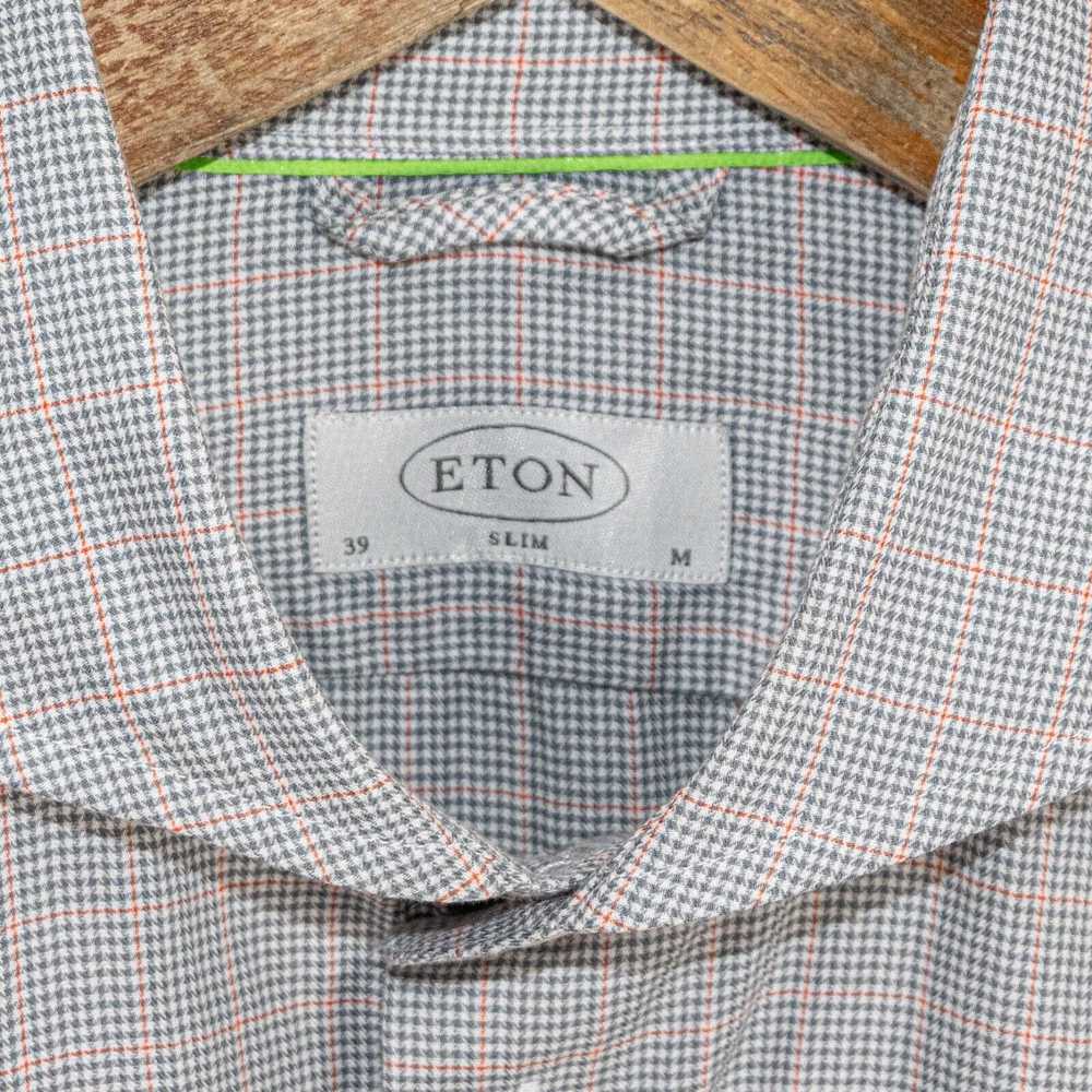 Eton ETON Men's Slim Fit Button up Shirt Gray Hou… - image 2