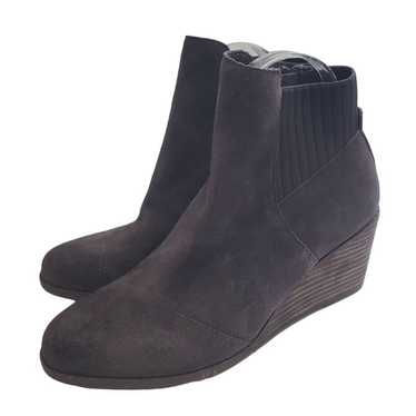 Toms NEW Toms Sadie Round Toe Chelsea Booties Grey