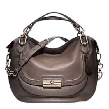 Vintage COACH Kristin Pebble Leather Satchel Purs… - image 1