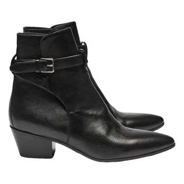 Saint Laurent Leather buckled boots