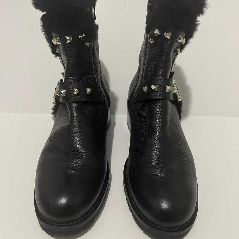 275 Central Black Leather Boots - image 2