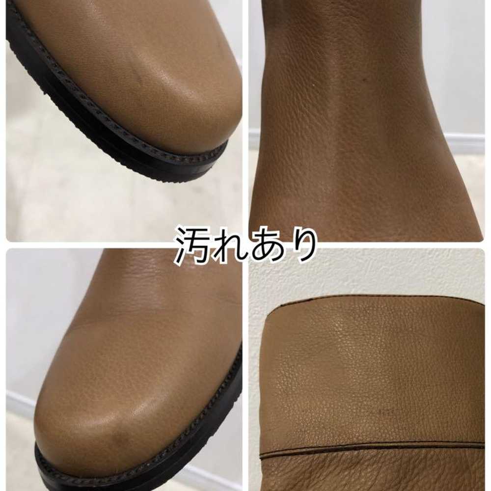 Large size ing ing low heel long boots camel beig… - image 10