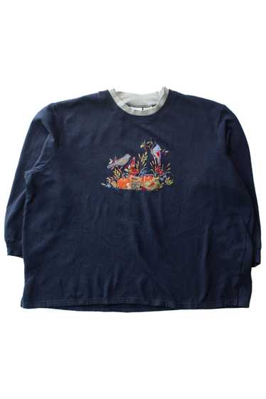 Vintage Blue Birds Fall Sweatshirt (1990s) - image 1