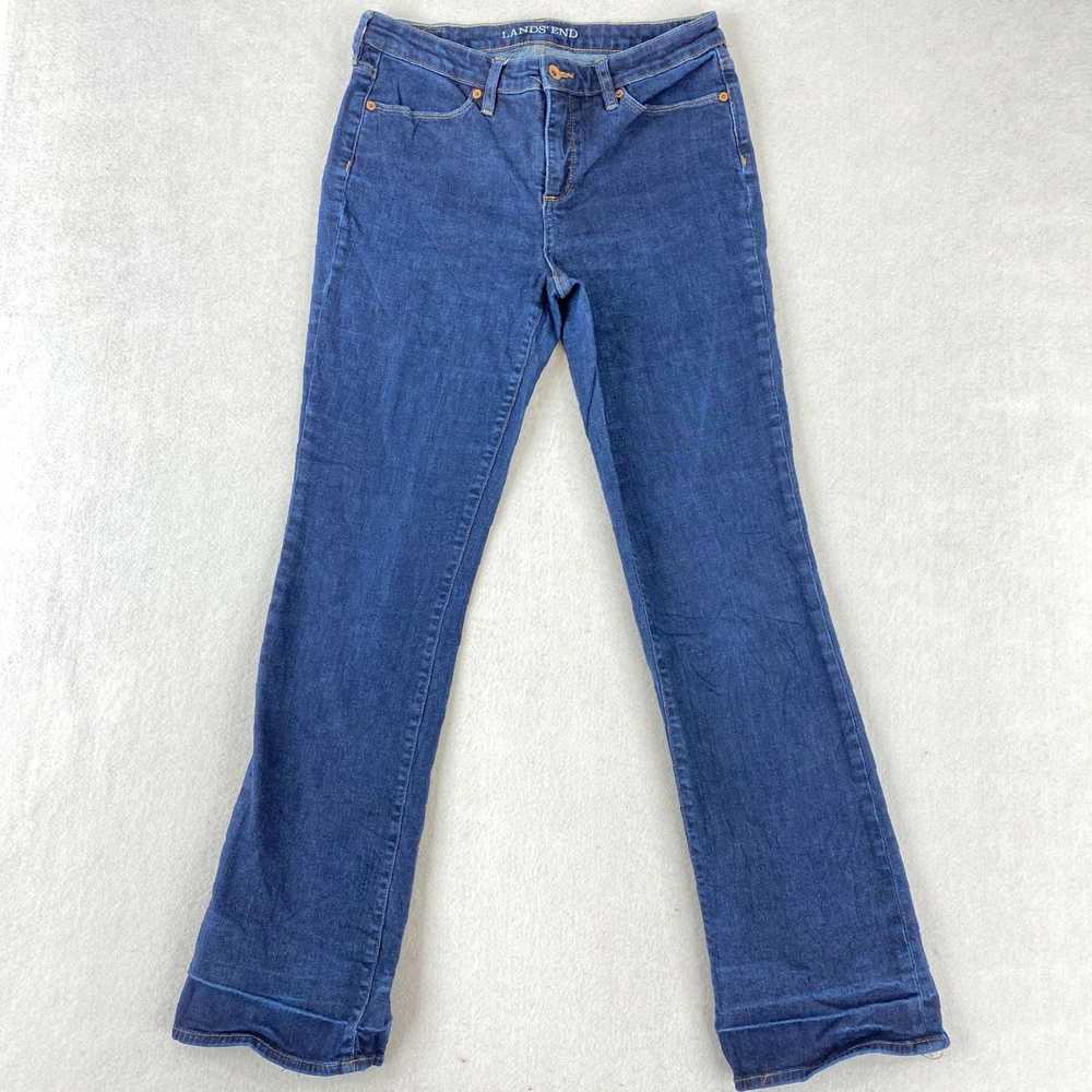 Vintage Dark Wash Mid Rise Blue Denim Bootcut Leg… - image 1