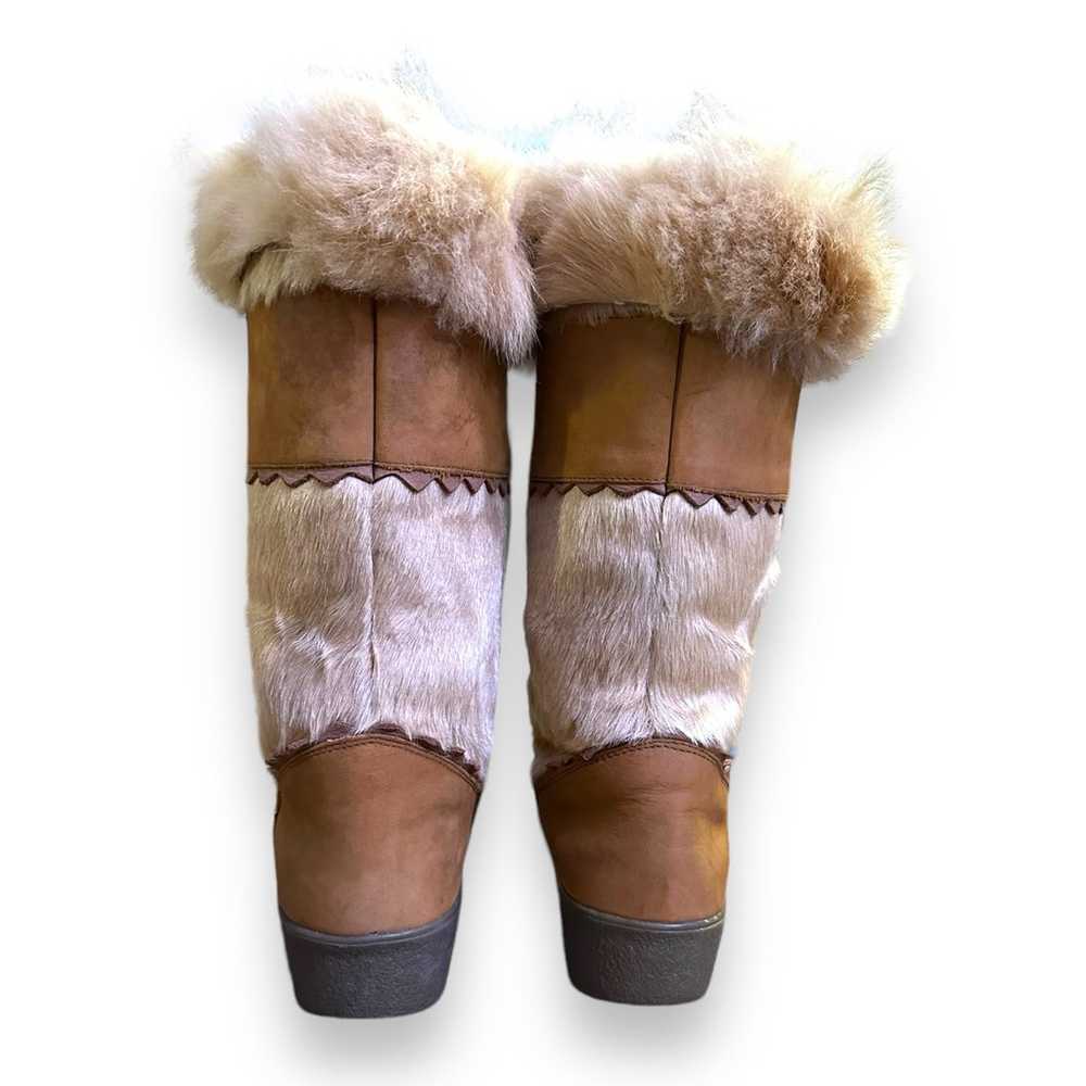 Vtg Garden Sport Women’s Tan Goat Fur Winter BOOT… - image 3