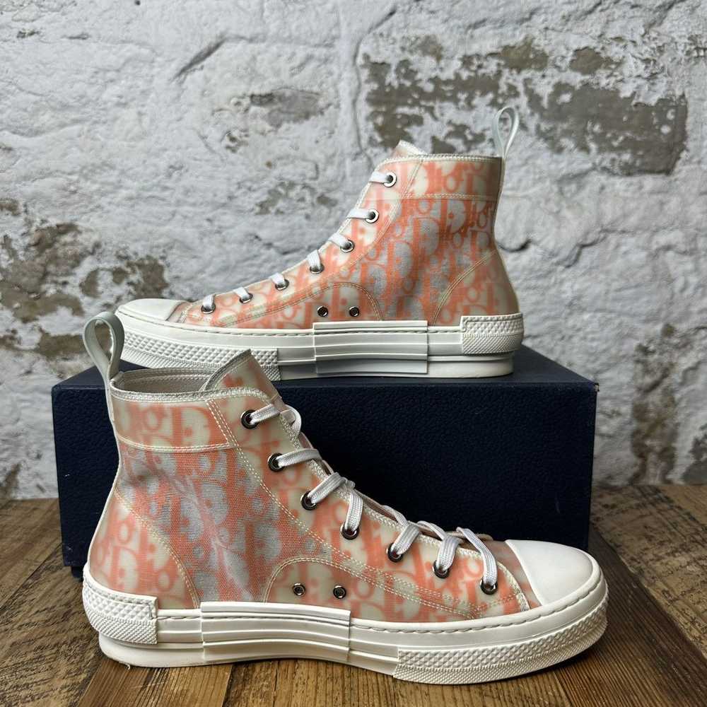 Dior Dior B23 Oblique Orange High Top Sneaker Siz… - image 2