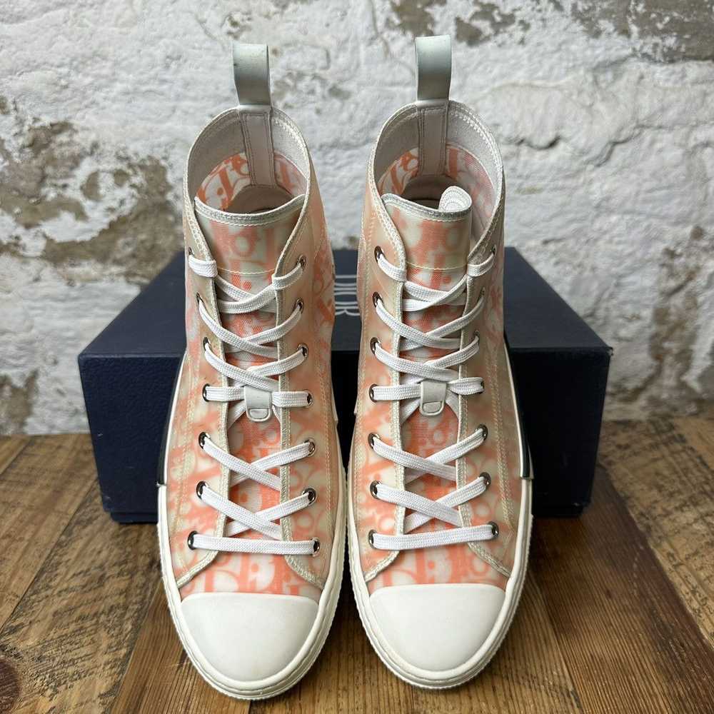 Dior Dior B23 Oblique Orange High Top Sneaker Siz… - image 3