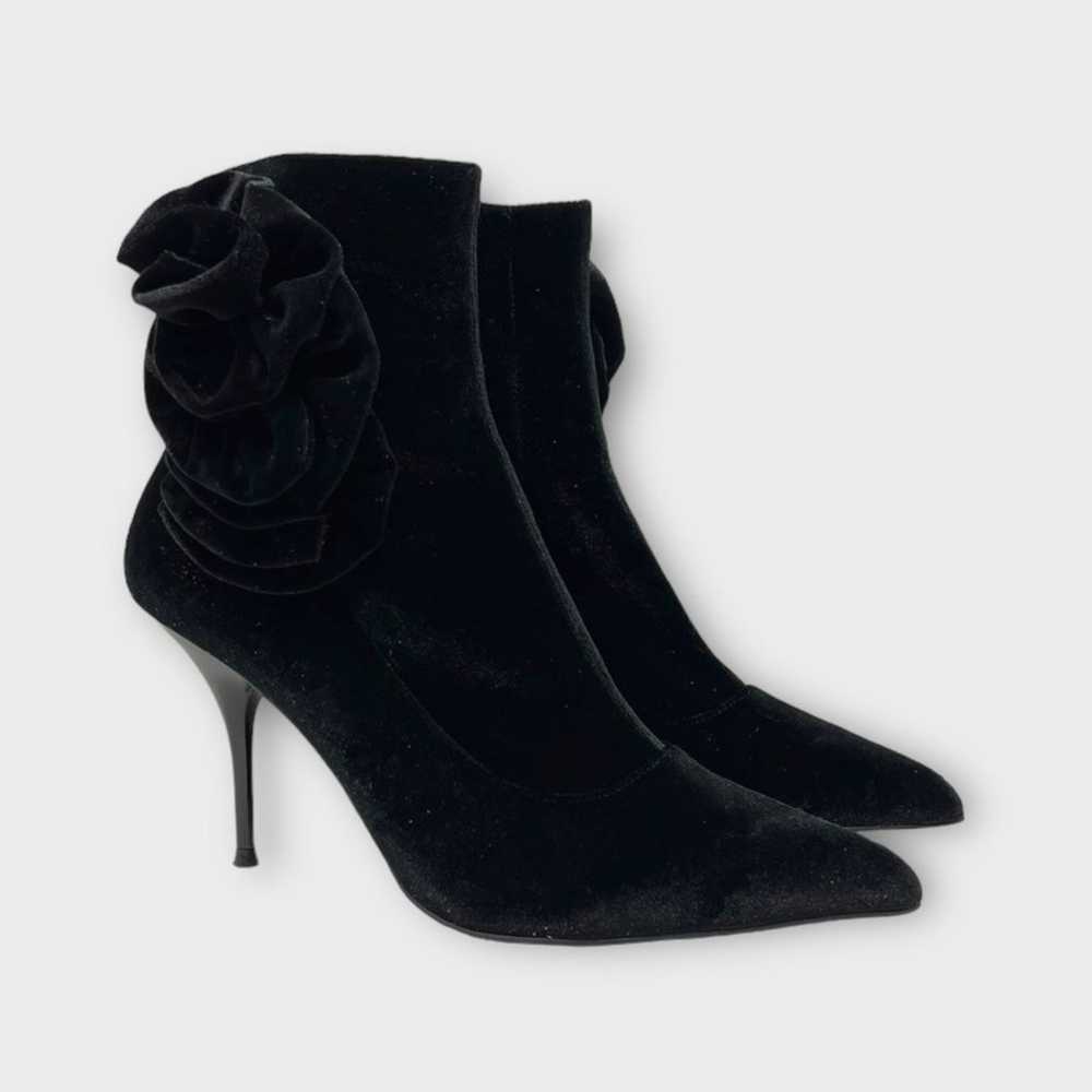 Jeffrey Campbell Florette Crushed Velvet Pointed … - image 2