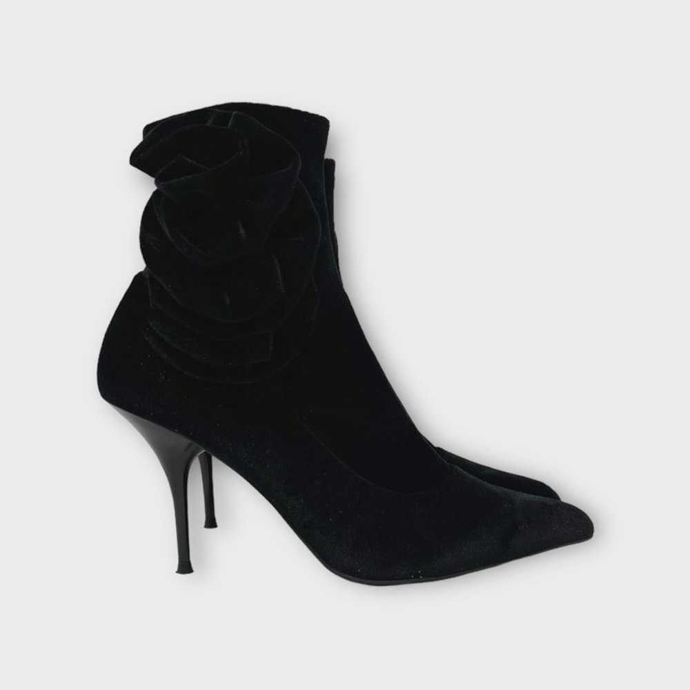 Jeffrey Campbell Florette Crushed Velvet Pointed … - image 3