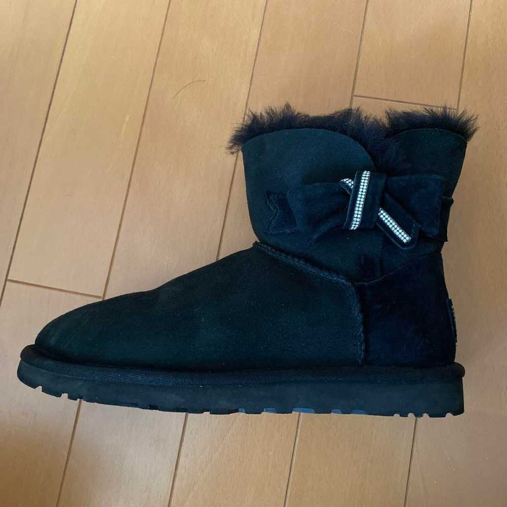 UGG black sheepskin boots with ribbon - image 3