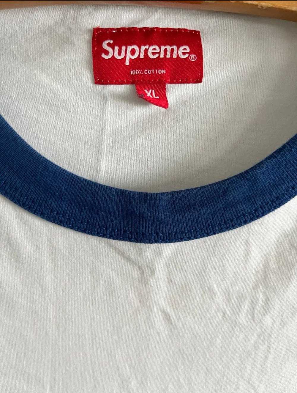 Supreme Supreme Drill Ringer in White/Blue - image 3