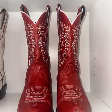 Lagarto Handmade newest Red Copper Stingray Cowboy Boots US 8.5