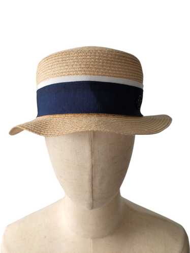 Maison Michel Straw Canotier Hat