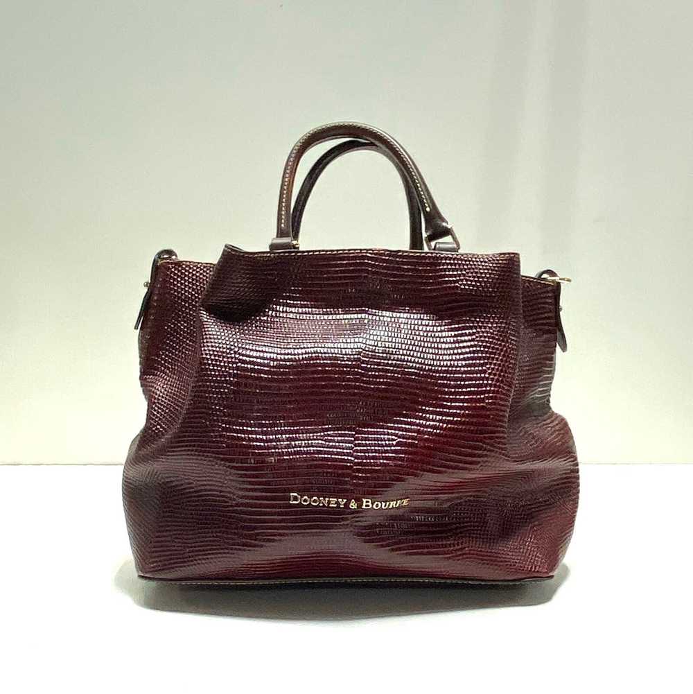 Dooney & Bourke Lizard Embossed Large Barlow Satc… - image 1