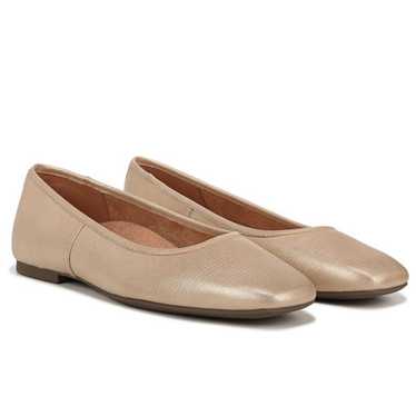 Vionic Gold Leather Orinda Square Toe Ballet Flat - image 1