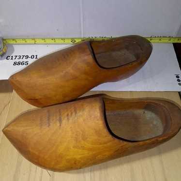 Vintage Dutch look handmade Wooden Shoes - image 1