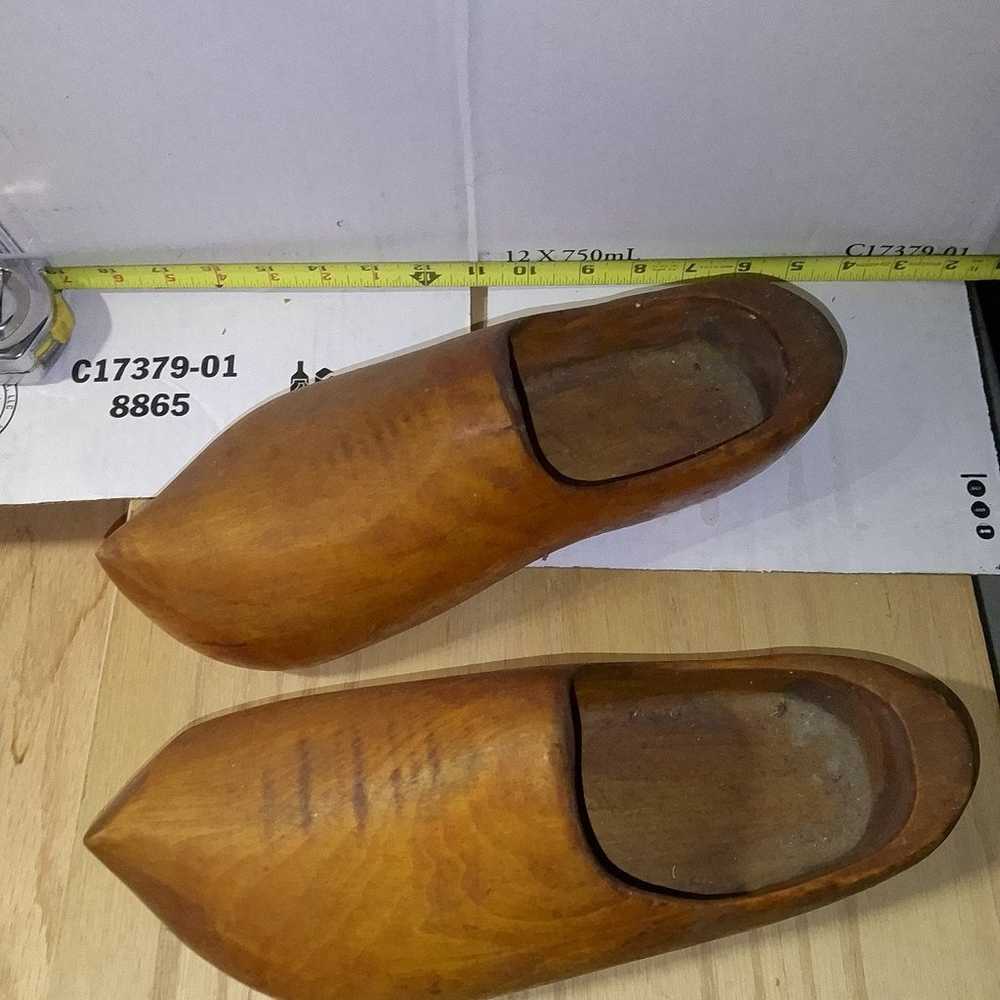 Vintage Dutch look handmade Wooden Shoes - image 2